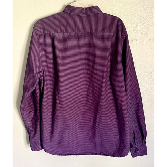 Denim & Flower Ricky Singh Men’s‎ Long Sleeve Button Down Shirt Size XL Purple - Picture 2 of 4